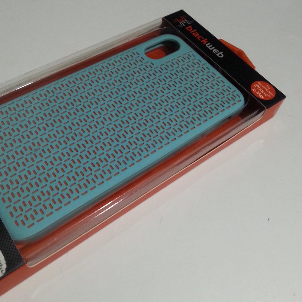 BlackWeb Soft Touch Silicone Case for iPhone XsMax Light Blue Brand New